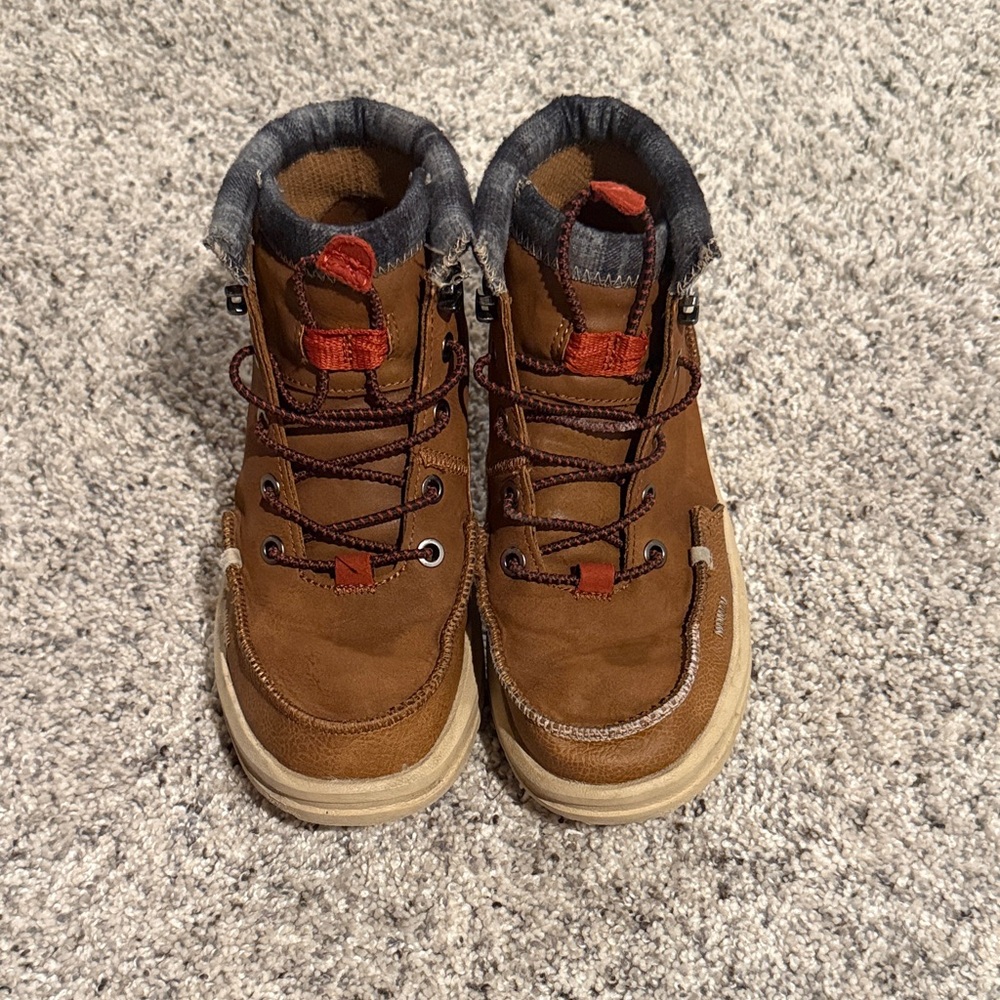 Kids Brown Hiking Boots - Comfortable Casual Outdoor Shoes